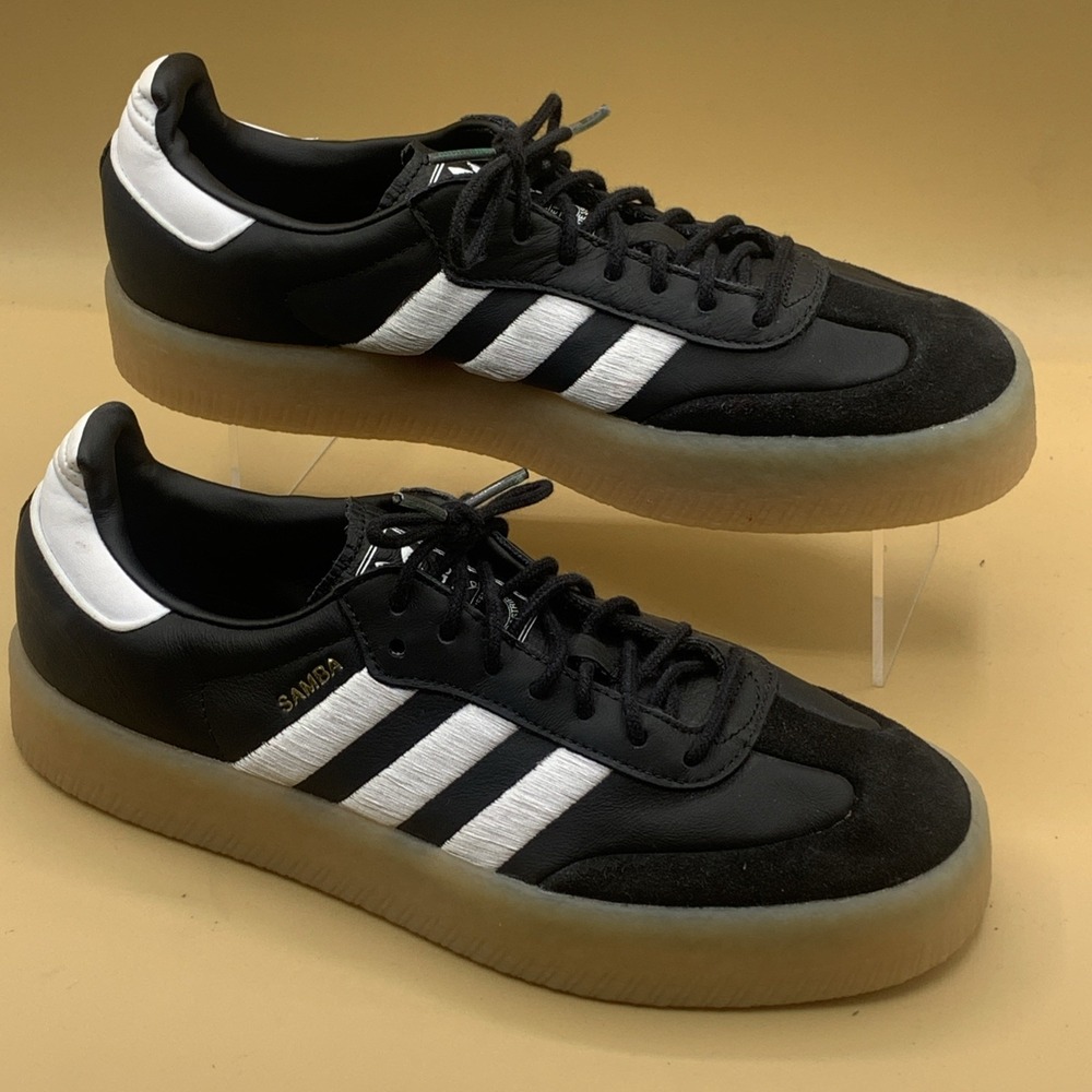 Adidas Sambae Sneakers Core Black/Cloud Gum Platform Outsole- Women's Size 9